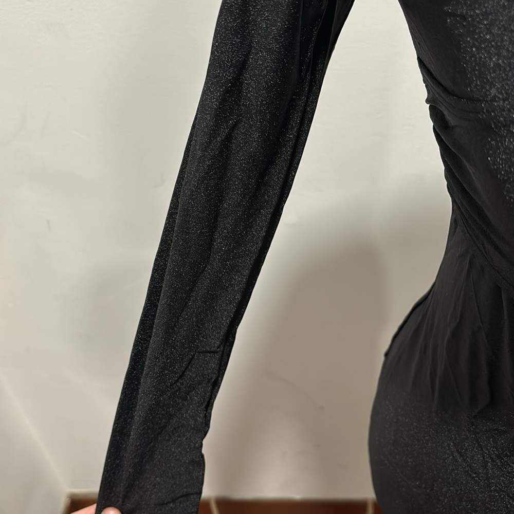 Shein Elegant Black Long Sleeve Dress Small - Picture 5 of 6